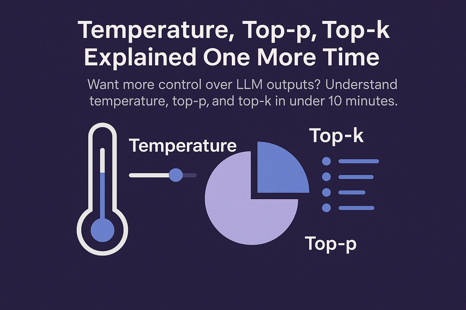 Temperature, Top-P, Top-K — Explained One More Time Temperature, Top-P, Top-K — Explained One More Time
